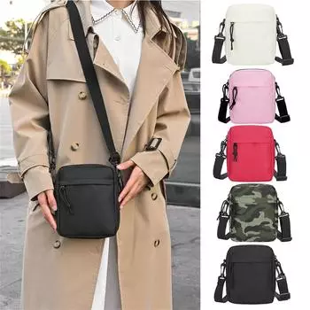 Холщовая сумка через плечо для женщин и девочек, повседневная сумка через плечо, школьная сумка для студентов One Size чёрный