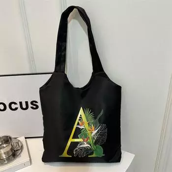 Холщовая сумка через плечо, новая литературная японская студенческая сумка с принтом в виде буквы