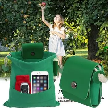 Холщовая сумка для кемпинга и охоты на открытом воздухе, сумка для сбора фруктов, сумка для хранения овощей, подвесные корзины на талии