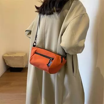 Холщовая сумка для отдыха, женская персонализированная маленькая квадратная сумка для мобильного телефона, простая и спортивная универсальная сумка на одно плечо, косая сумка для поездок на работу