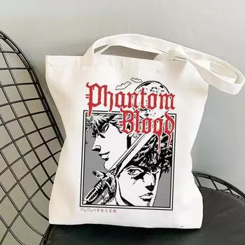 Холщовая сумка для покупок Jojo Bizarre Adventure, сумка для продуктов bolsas de tela bolsa, тканевая многоразовая сумка на заказ 24*26cm