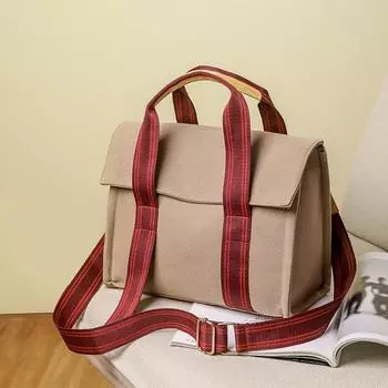 Холщовая сумка для женщин, новинка 2024 года, большая вместительная тканевая сумка в Корейском стиле, модная сумка через плечо на одно плечо, повседневная ручная сумка-тоут