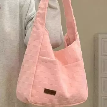 Холщовая сумка для женщин, осень и зима, новая сумка через плечо в виде шахматной доски для женщин, модная универсальная повседневная сумка-тоут для женщин