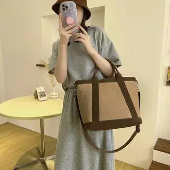 Холщовая сумка, материнская сумка, рабочая сумка, большая вместительная женская сумка через плечо