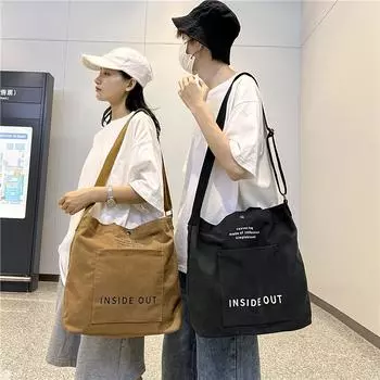 Холщовая сумка мужская большая вместительная сумка через плечо портативная сумка через плечо женская большая сумка