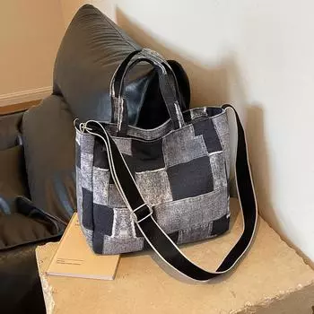 Холщовая сумка на одно плечо с большой вместимостью, высококачественное ощущение, модная сумка для поездок на работу, для хранения на открытом воздухе, для отдыха студентов