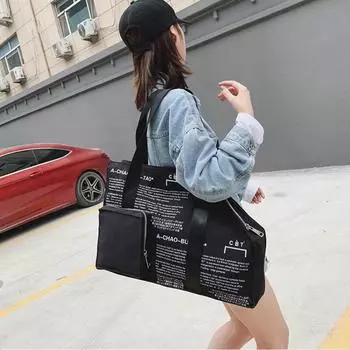 Холщовая сумка на плечо большой емкости для мужчин и девочек, сумка в стиле хип-хоп, женская сумка белый