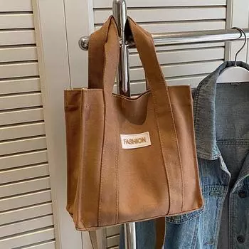 Холщовая сумка Niche Fashion Out Портативная женская маленькая квадратная сумка Универсальная сумка через плечо коричневый