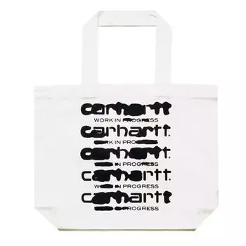 Холщовая сумка-тоут с графическим принтом, большая 21XXX Оникс [Carhartt WIP], принт, черно-белый [Товар]