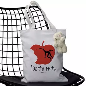 Холщовая сумка в стиле аниме «Токийский гуль» в стиле Харадзюку для женщин, классическая сумка через плечо большой вместимости в готическом стиле 24*26cm