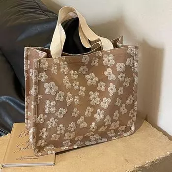 Холщовая сумка женская 2024 новая модная сумка для поездок на работу женская студенческая сумка через плечо