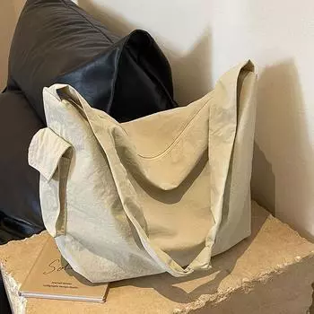 Холщовая сумка Женская большая сумка Сумка через плечо бежевый