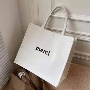 Холщовая сумка женская большая вместительная сумка-тоут новая корейская простая студенческая сумка-тоут на одно плечо тренд