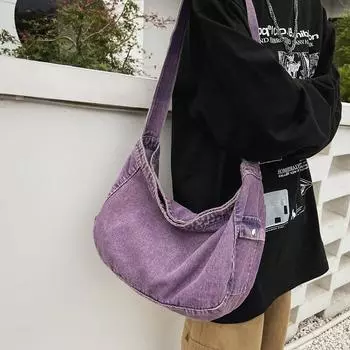 Холщовая сумка Женская джинсовая сумка через плечо Сумка через плечо Женская сумка зелёный