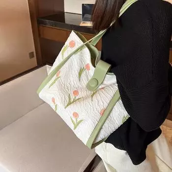 Холщовая сумка женская модная сумка для выхода на улицу сумка через плечо универсальная сумка для студентов колледжа белый