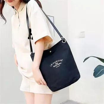 Холщовая сумка женская повседневная сумка через плечо модные сумки-ведра через плечо
