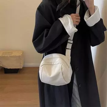 Холщовая сумка Женская сумка через плечо Сумка через плечо Маленькая сумка чёрный