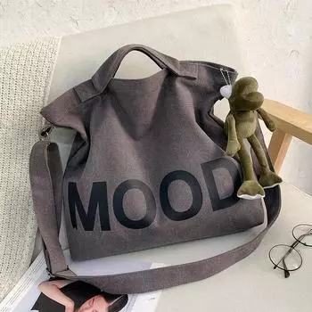 Холщовая сумка женская сумка через плечо женская сумка через плечо кошелек и сумка-тоут сумка через плечо дизайнерская сумка сумка-тоут one size серый