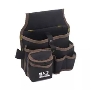 Холщовая ткань Сумка для хранения инструментов Водонепроницаемая сумка через плечо для инструментов Поясные сумки Многофункциональный карман для инструментов One Size чёрный