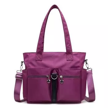 Холщовая женская сумка через плечо из нейлоновой ткани Оксфорд, повседневная сумка среднего возраста большой емкости Tide no specification