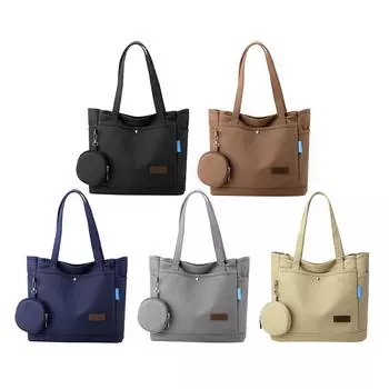 Холщовая женская сумка через плечо, съемные сумки большой емкости для путешествий, работы -G чёрный