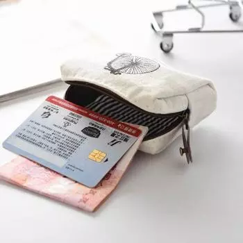 Холщовые кошельки для монет, кошелек для монет, детский женский кошелек для мелочи, женский портативный маленький чехол для ключей на молнии