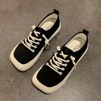 Холщовые лоферы с широким носком и квадратным носком, женские кроссовки на шнуровке для отдыха, обувь на платформе с леопардовым принтом и зеброй, студенческие кроссовки 36 леопардовый