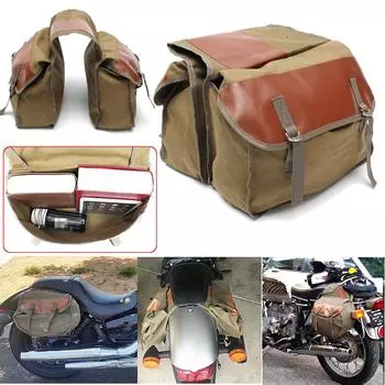 Холщовые мотоциклетные седла сумки большой емкости для хранения рюкзака для лошадей