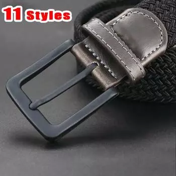 Холщовые ремни для мужчин, модные металлические пряжки в стиле милитари, тактический ремень, мужской эластичный ремень для брюк, джинсов 105CM