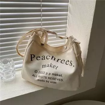 Холщовые студенческие сумки Большая вместимость Сумка через плечо Новая сумка на плечо