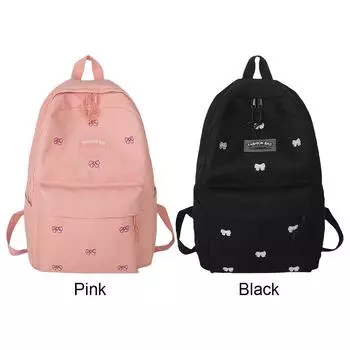 - Холщовые сумки-книжки с бантом, легкие, женские, модные, наплечные сумки для девочек-подростков розовый