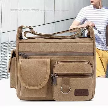 Холщовые сумки-мессенджеры унисекс, сумка на одно плечо, повседневная сумка через плечо для занятий спортом на открытом воздухе, для путешествий и пешего туризма армия зеленый