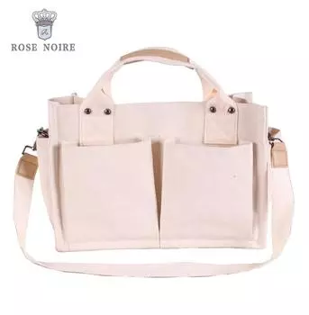 Холщовые сумки Повседневные женские сумки Сумки на плечо Женские сумки большой вместимости с несколькими карманами Сумки через плечо 34cm*14cm*25cm белый