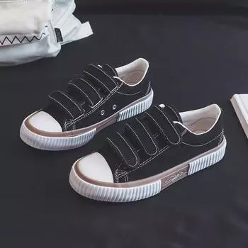 Холщовые туфли Женская обувь Осенний тренд Нишевый дизайн Маленькие белые туфли Знаменитости из Интернета Ленивые повседневные туфли для сноуборда 35 бежевый