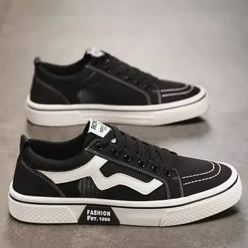 Холщовые Вставки Сетчатые Дышащие Кеды Студенческий Стиль Плоская Подошва На Шнуровке Спортивные Тонкие Мужские Туфли 39