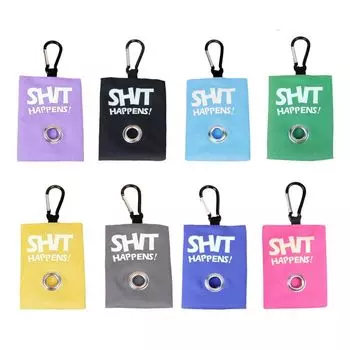 Холщовый диспенсер для мешков для какашек домашних животных с крючком Диспенсер для мешков для мусора для собак на открытом воздухе серый