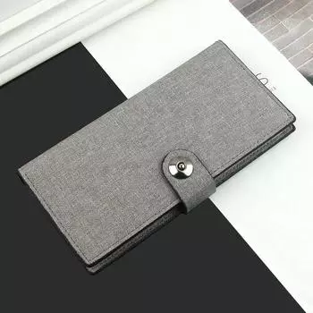 Холщовый кошелек мужской длинный кошелек мульти-карточный простой ультратонкий кошелек для монет держатель банковских карт клатч зажим для фотографий кошелек двойного сложения