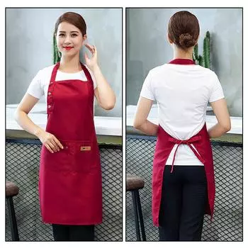 Холщовый кухонный фартук с карманом для женщин, мужчин, поваров, официантов, кафе, магазинов, барбекю, парикмахеров, фартук для уборки, кулинарии, выпечки, кухонных принадлежностей Coffee