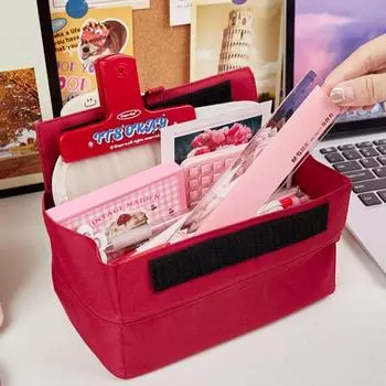 Холщовый пенал держатель для ручек на молнии органайзеры креативная складная сумка для карандашей подарки для девочек C