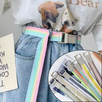 Холщовый пояс Y2k, модный холщовый ремень для женщин 3