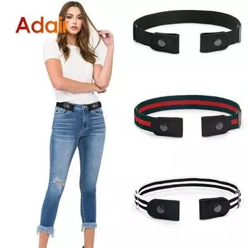 Холщовый повседневный джинсовый ремень без пряжки, платье, нейлоновая тесьма, женский эластичный ремень, эластичный невидимый пояс на талии DT006 80cm