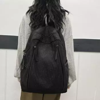 Холщовый рюкзак мужской рюкзак японский простой студенческий школьный рюкзак женский школьный рюкзак для старшей школы сумка для отдыха и путешествий компьютерная сумка синий