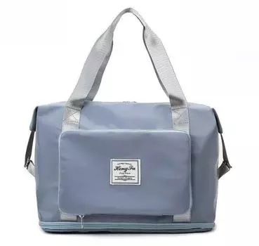 Холщовый рюкзак, сумка-тележка в стиле колледжа, дорожная сумка, багажная сумка для деловых поездок большой вместимости, складная 55x21x42cm синий