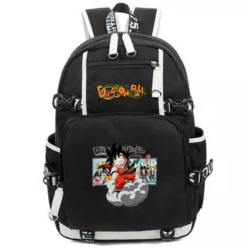 Холщовый рюкзак в стиле аниме Dragon Ball для мальчиков и девочек, для возвращения в школу, большая вместительная сумка для книг, студенческая сумка для книг, женская дорожная сумка Mochila