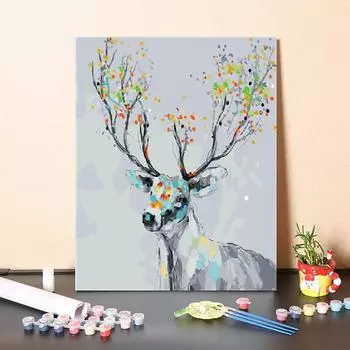 Холст Art Numbers Картина маслом Цифровая картина маслом DIY Картина по номерам Украшение дома 40x50cm no frame