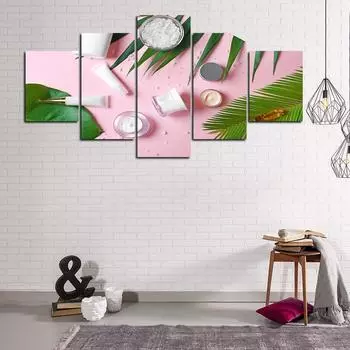 Холст без рамки, 5 шт., лак для салона красоты, парикмахерская, лак для ногтей, настенные художественные постеры, картины, домашний декор, украшения для гостиной 20x35cm*2 20x45cm*2 20x55cm*1