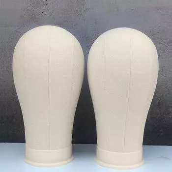 Холст Блок Голова Комплект Обучение Стайлинг Манекен Парик Голова DIY Прочный Пенопласт Холст Материал Дисплей Голова Подставка Для Парика 21inch