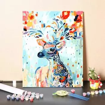 Холст Цифровая картина маслом Художественные цифры Картина маслом Украшение дома DIY Картина по номерам 40x50cm no frame