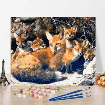 Холст Цифровая картина маслом Номера Картина маслом DIY Картина по номерам Украшение дома Искусство 40x50cm no frame