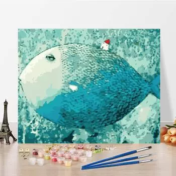 Холст Цифровая живопись маслом Домашнее украшение Искусство DIY Живопись по номерам Живопись маслом по номерам 40x50cm no frame